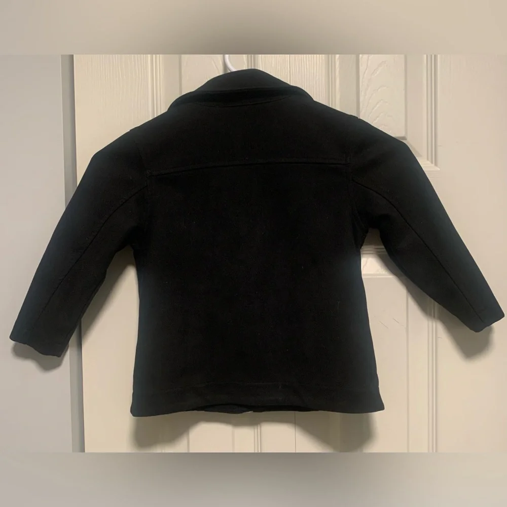 Colleen Lopez Girls Black Faux Suede Moto Jacket Zip Up